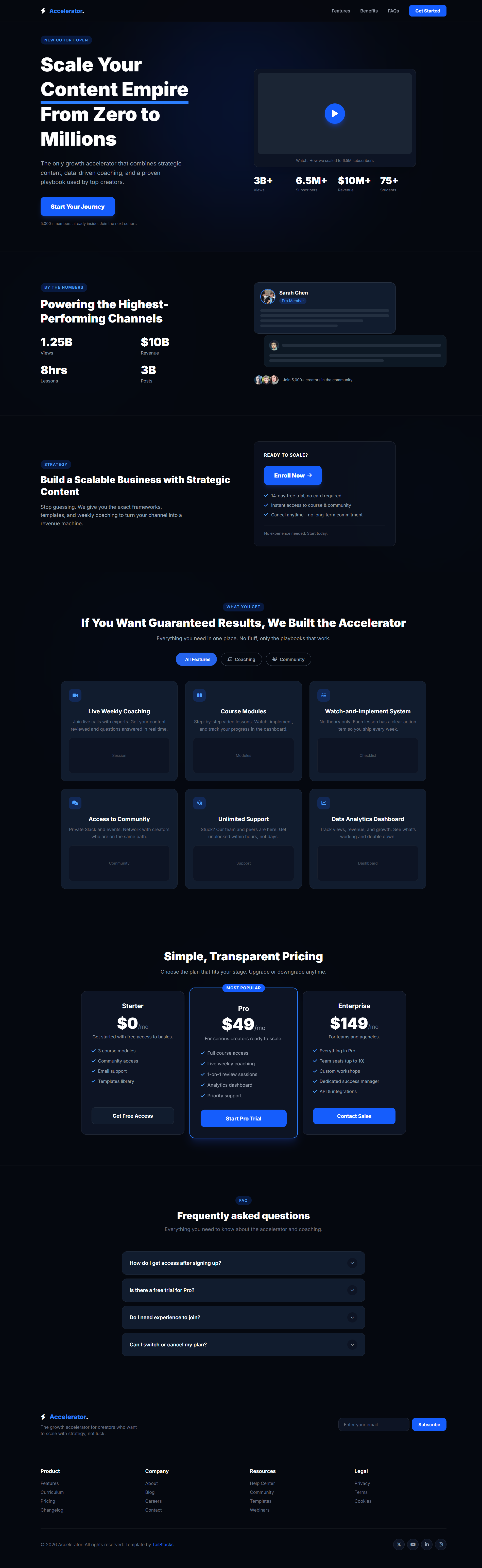 Accelerator — Free Growth & Coaching Template